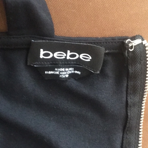 NWOT: Bebe Crop Top with Full Length Back Zipper - Picture 7 of 8